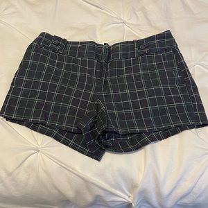 Banana Republic Navy and Green plaid Shorts